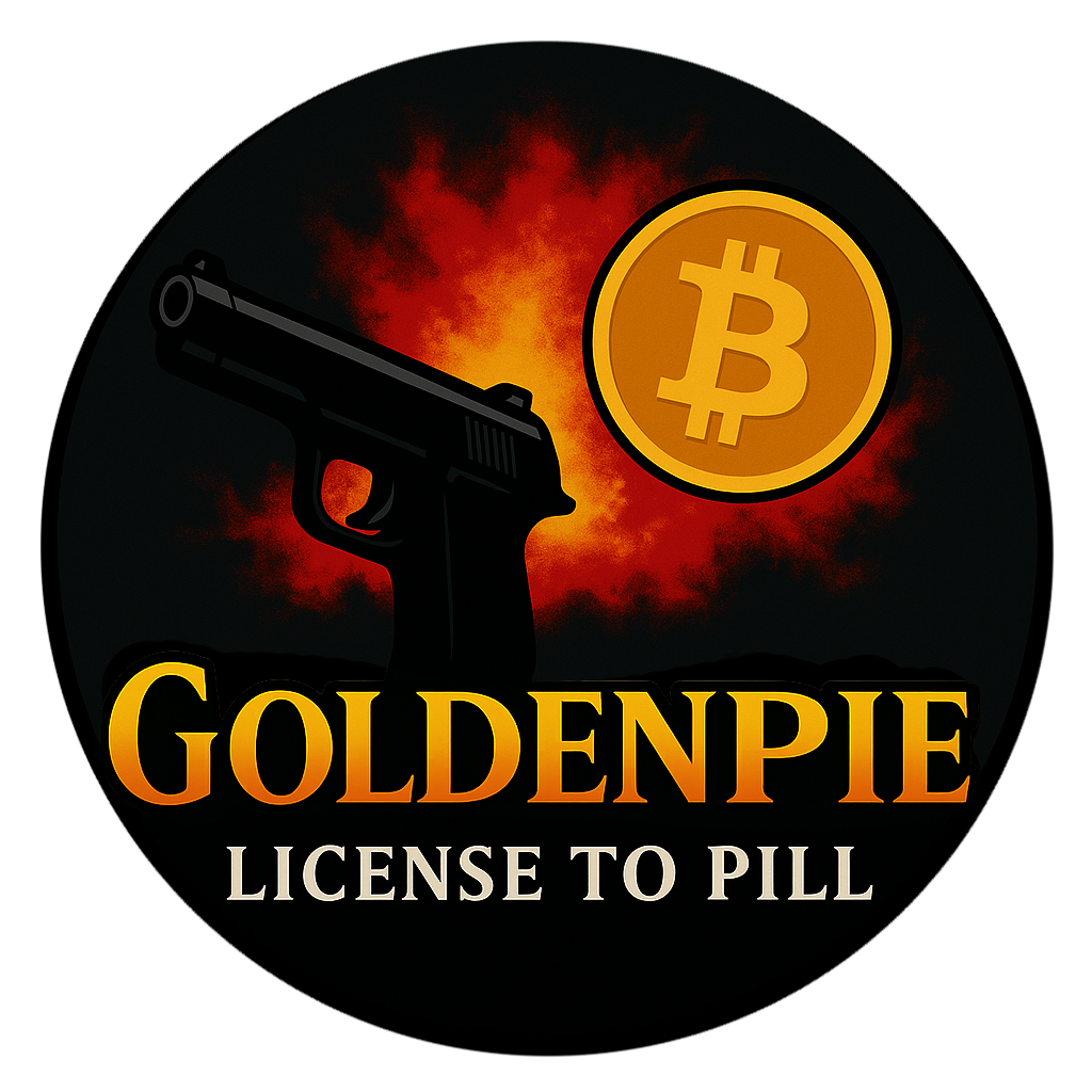 GoldenPie: License to Pill logo