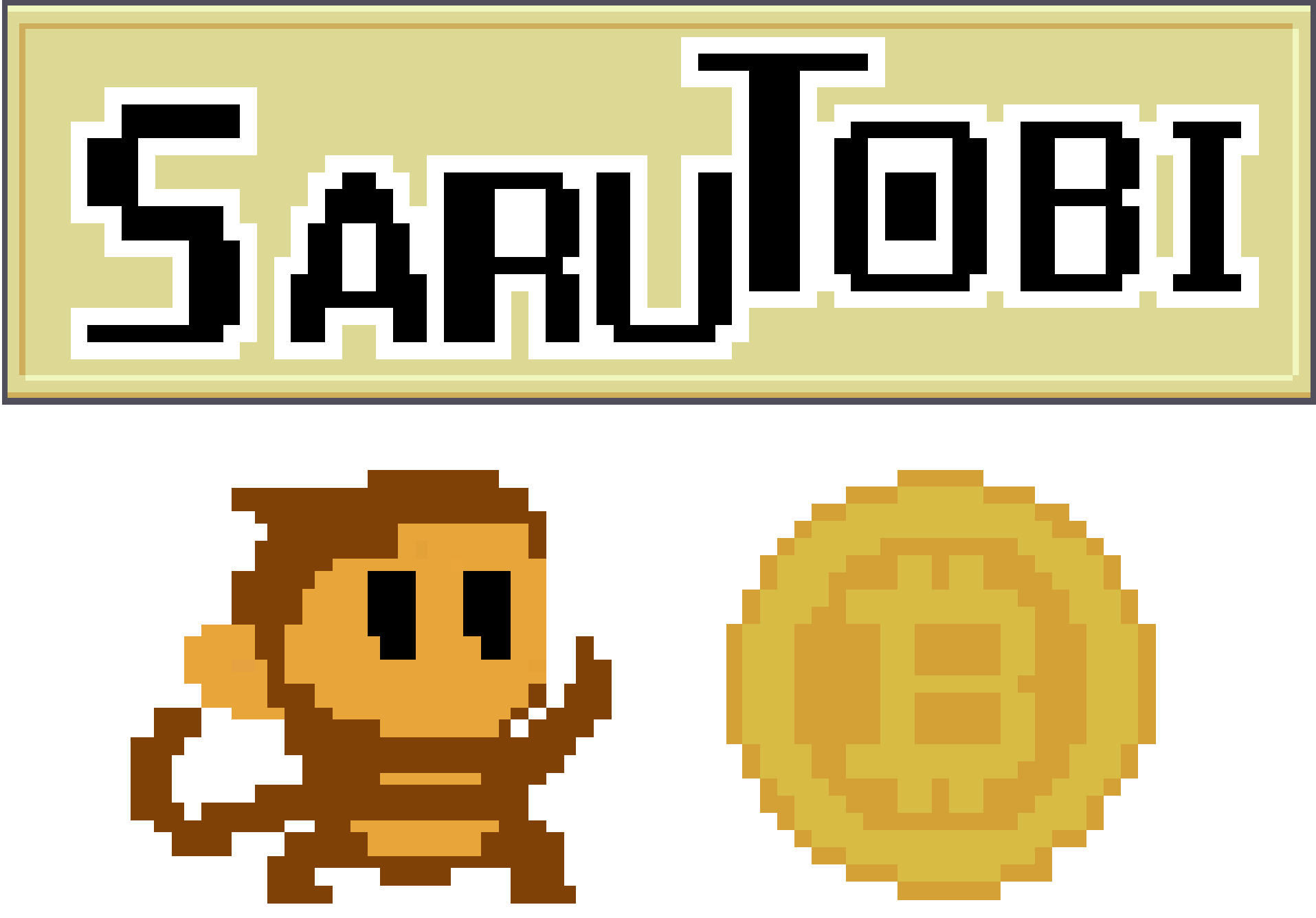 SaruTobi logo and pixel monkey